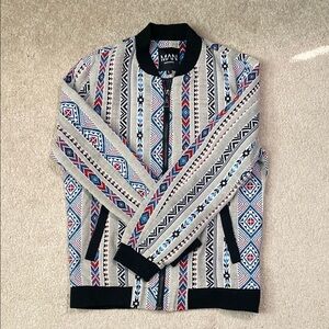 BoohooMAN Aztec Bomber